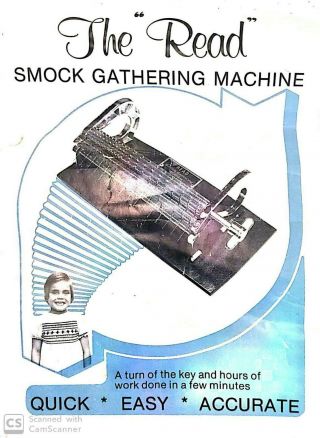 Vintage Read Pleaters Smocking Gathering Machine 16 Row 10 Half - row 4