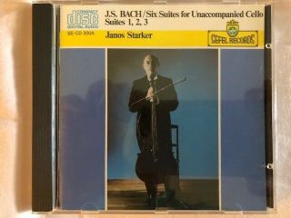 Janos Starker Bach 6 Suites for Cello SEFEL Records W.  Germany RARE 3
