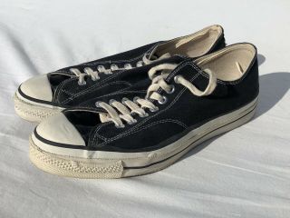 Vintage Converse Chuck Taylor Black Oxford All Star Shoes Sz 11 Low Top