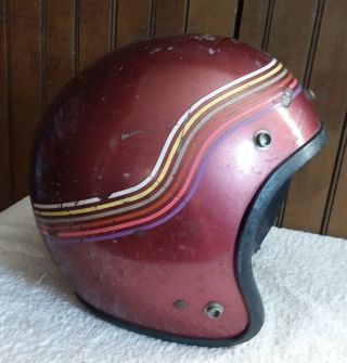 Vintage 1970s Harley Davidson Motorcycle Helmet Medium