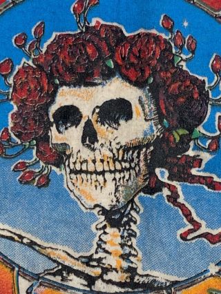 Vintage Grateful Dead T Shirt 1970’s Jerry Garcia 3/4 Sleeve Bertha Skeleton VTG 3