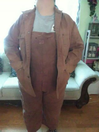 Vintage 1960 Carhartt Union Made Sanforized Overalls And Jacket Size L/XL 4