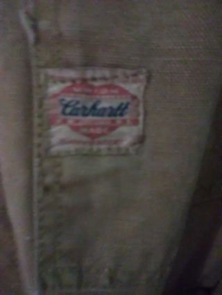 Vintage 1960 Carhartt Union Made Sanforized Overalls And Jacket Size L/XL 5