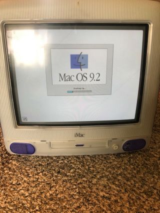 Rare Vintage Apple iMac G3 Purple Grape 400MHz 96MB Ram 4