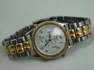 E.  Rare Vintage Seiko 7a28 - 6020 Two - Tones Japan Mens Chronograph Quartz Watch