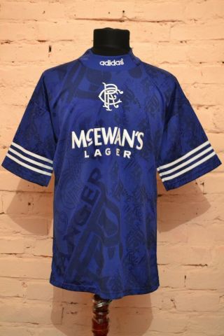 Vintage Rangers Glasgow 1994/1995/1996 Home Football Shirt Soccer Jersey Adidas