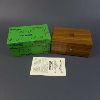 Vintage Thorens Switzerland Music Box with Wood Inlaid Box & Cylinder 5