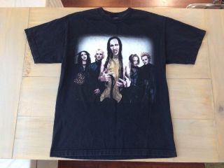 Vintage Marilyn Manson Guns God Government 2000 Tour Black Concert T Shirt Large