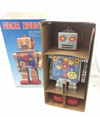 Horikawa Metal House Yonezawa Masudaya Gear Robot Tin Japan Vintage Space Toy
