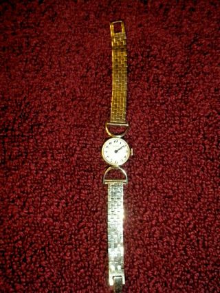 VINTAGE LONGINES LADIES’ 14K GOLD “EQUESTRIAN” WRISTWATCH WITH 14K GOLD BAND 5