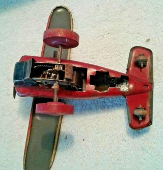 Vintage 1940 ' s Marx 5 inch Looping Plane Wind Up Tin Litho Toy USA 3 1/4 