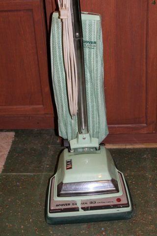 Vintage Hoover Upright Convertible Decade 80 Vacuum Cleaner Green U4381 - 930