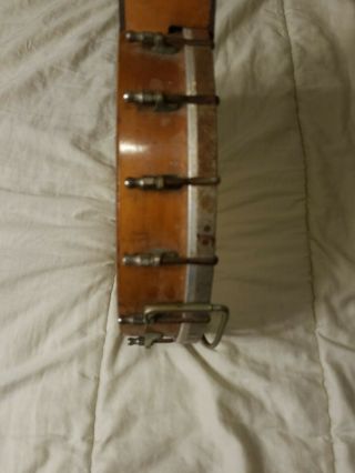 Vintage Banjo 4 string wood instrument Remo Weather king No Strings Needs TLC 8