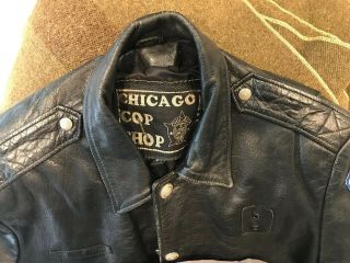 Chicago Police Leather Jacket Vintage Size 44 Authentic Chicago Cop Shop 12