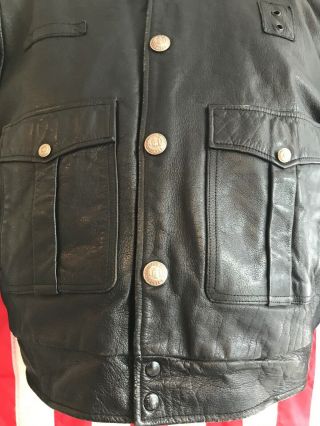 Chicago Police Leather Jacket Vintage Size 44 Authentic Chicago Cop Shop 5