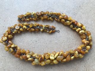 Baltic Amber Old Necklace Beads Beads Round Natural Vintage Jewelry Gem