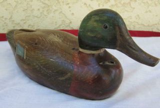 Vintage Tom Tuber Wood Duck Decoy Mallard
