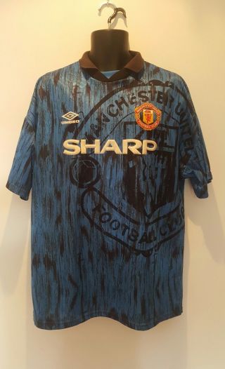 Manchester United Vintage Umbro 1992 Away Shirt Xl.  Rare