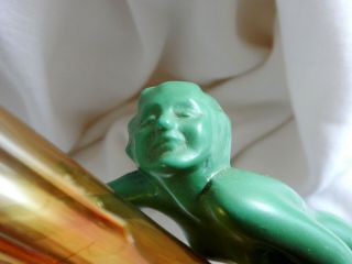 Frankart L206 Art Deco Nude Lady Green Statue Lamp Signed 1928 3