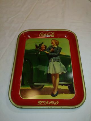 Vintage Coca Cola Advertisement Metal Tray 10 X 13 "