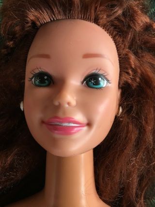 Vintage 1992 Mattel My Life Size Barbie Girl Doll 38 " Earrings Ginger Red Hair