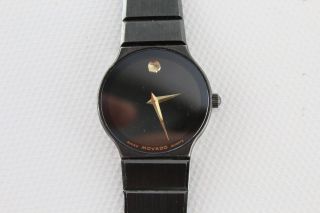 Movado Museum Black Stainless Steel Watch 84 - 40 - 881a 711939 Ladies Watch