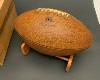 Vintage Old Circa 1950 ' s JC HIGGINS Official Prep Leather Football 3