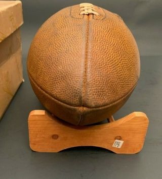 Vintage Old Circa 1950 ' s JC HIGGINS Official Prep Leather Football 5