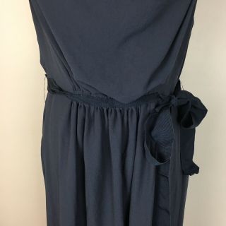 Lanvin Women ' s Vintage Gray Blue Grecian Draped Dress Size 42 US Size 12 3