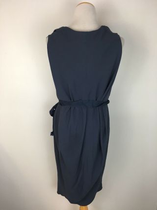Lanvin Women ' s Vintage Gray Blue Grecian Draped Dress Size 42 US Size 12 7