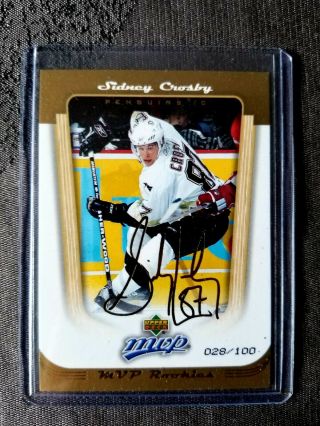05 - 06 Upper Deck Mvp Sidney Crosby Gold Rookie Card Sp /100 Rare.