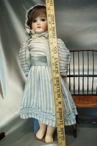 Lovely Vintage Dress & Lace Bonnet Fits Antique French Bebe Doll or German Girl 4