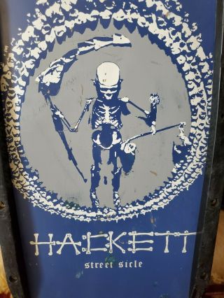 Vintage Skateboard Deck Skull Skates Hackett