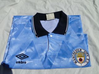 Classic Vintage Manchester City Shirt (1989 - 91) (mens Xl)