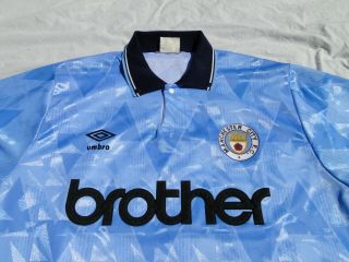 Classic Vintage Manchester City Shirt (1989 - 91) (Mens XL) 2