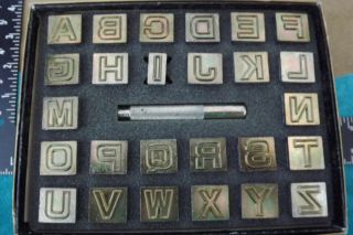 Leather Tools/ Vintage Craftool Co 3/4 " Block Alphabet Set 8133