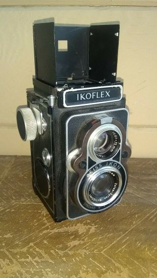 Vintage Zeiss Ikon Ikoflex Iia Tlr Camera 3.  5 Tessar 1950s German Classic