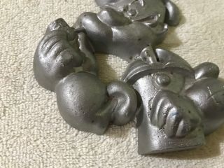 vintage POPEYE The SAILOR Metal Toy Mold Wall Plaque Pipe Hat 3