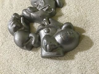 vintage POPEYE The SAILOR Metal Toy Mold Wall Plaque Pipe Hat 4