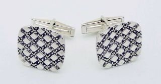 Vintage Judith Jack Cuff Links In Sterling Silver With Marcasites