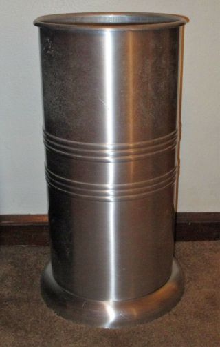Rare Vtg Wear - Ever Aluminum Umbrella Stand Storage Can 5750 19 " Vgc Mid - Century