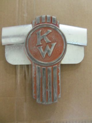 Vintage Kenworth K 170 - - C/19 Crooked Letter Emblem - W/ Back Plate