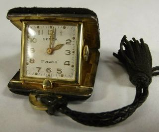 Rare Semca Folding Watch Vintage 17 Jewels Swiss Made Pocket Women 