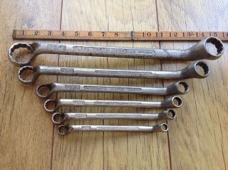 6 Vintage Elora Whitworth Ring Spanners 3/4 " Bsw To 1/8 " Bsw.  B.