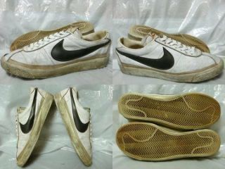 NIKE BRUIN LEATHER Men ' s Sneakers Shoes White Black Size US 7 1/2 Vintage 2