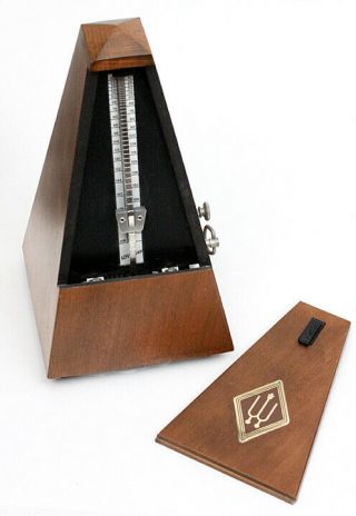 Vintage Wittner Walnut Wood Metronome W Bell