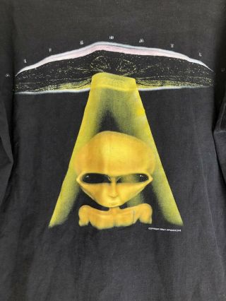 Vintage 90s Alien Workshop Uncovered Aliens T Shirt X Files Area 51 parody 8