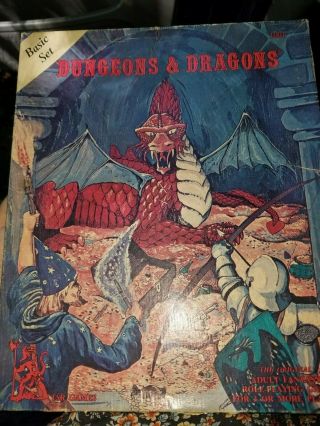 Vtg 1977 Dungeons & Dragons Basic Set Module 1001 Tsr Gary Gygax