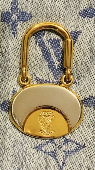 100 Authentic Vintage Gucci Keychain 10/10 Gold/silver