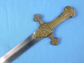 Antique Old English British 19 Century Mole Bandsman Short Sword